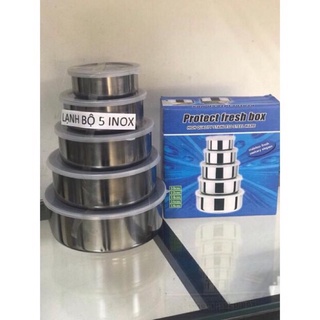 Bộ 5 Thố Inox Có Nắp Đậy