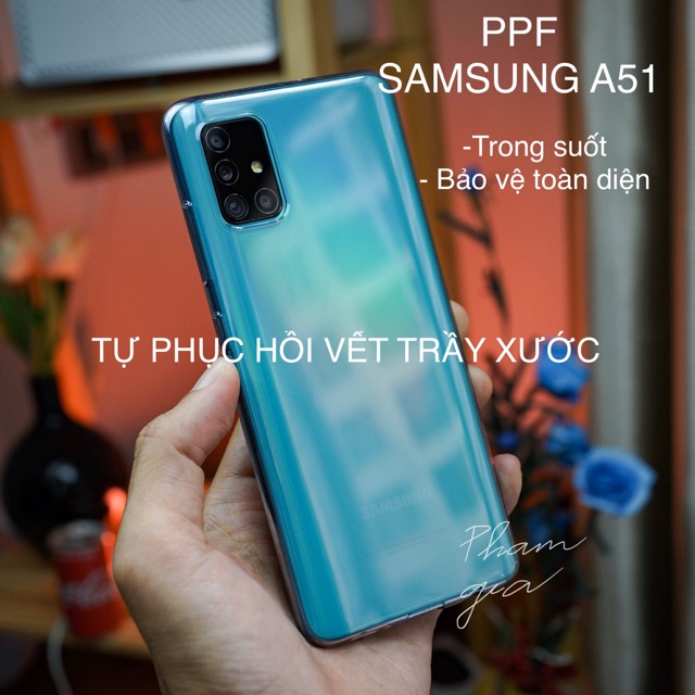 Dán bảo vệ mặt lưng ppf Samsung Galaxy A51 và dán carbon