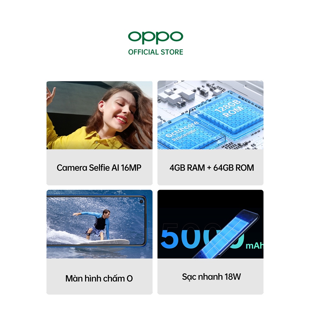 Điện thoại OPPO A55  - Hàng Chính Hãng