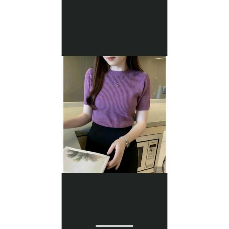 Áo len đũa trơn ôm body hàng QC | BigBuy360 - bigbuy360.vn