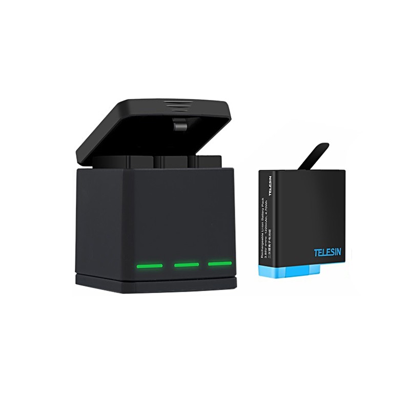Sạc 3 pin và pin cho Gopro 8/7/6/5 - Telesin