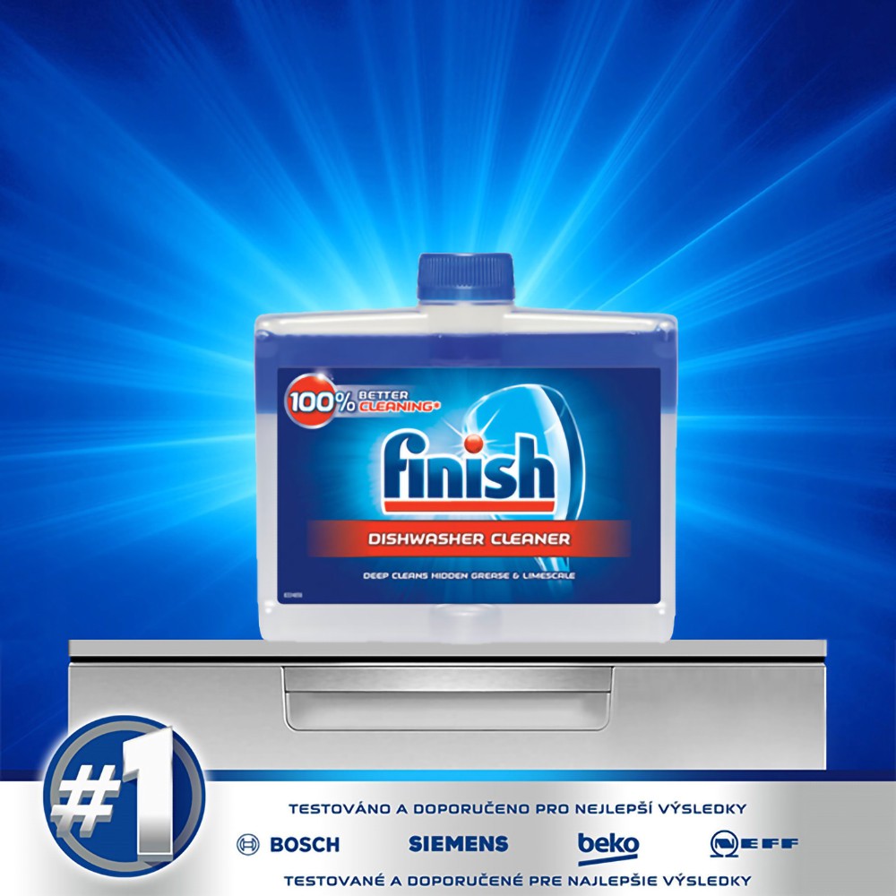 Dung dịch tẩy rửa máy rửa chén Finish Dishwasher Cleaner 250ml QT017386, Nước vệ sinh máy rửa chén
