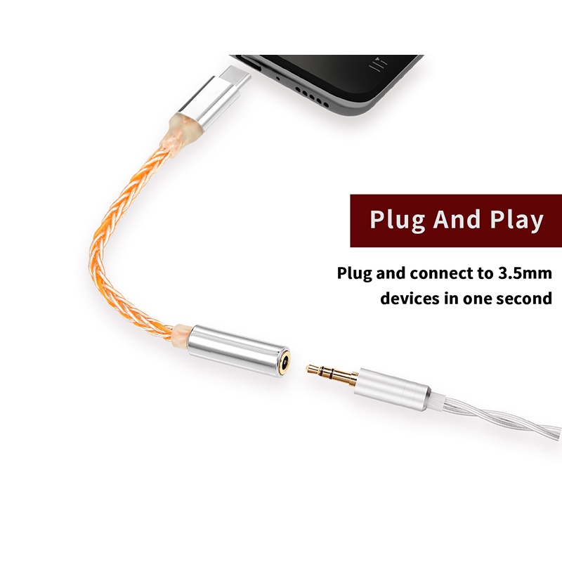 Cáp chuyển đổi âm thanh kỹ thuật số Jcally Jm6 Type-C sang 3.5mm Cx31993 Hifi Dac 3.5mm
