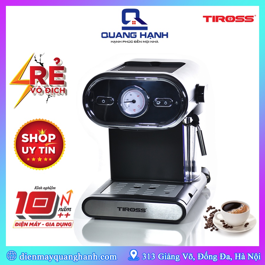 Máy pha cà phê Tiross TS6211 Espressno [Hàng chính hãng, Bảo hành 12 tháng]