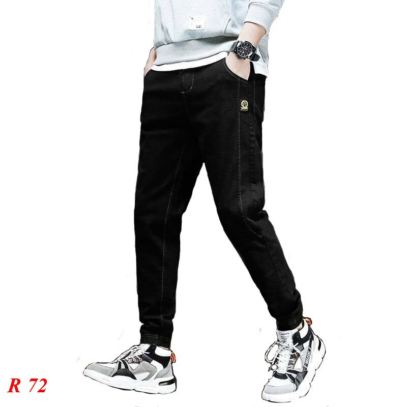 Quần Bò Nam Chất Bò XuMon Đen Túm Ống Thun Kiểu Quẩn Jogger đep cao cấp Hàng Đẹp Giá Rẻ Chuẩn Hàng Shop Phong Cách