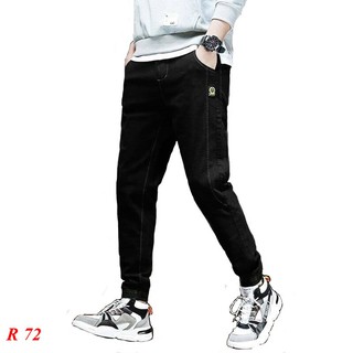 Quần Bò Nam Chất Bò XuMon Đen Túm Ống Thun Kiểu Quẩn Jogger đep cao cấp Hàng Đẹp Giá Rẻ Chuẩn Hàng Shop Phong Cách