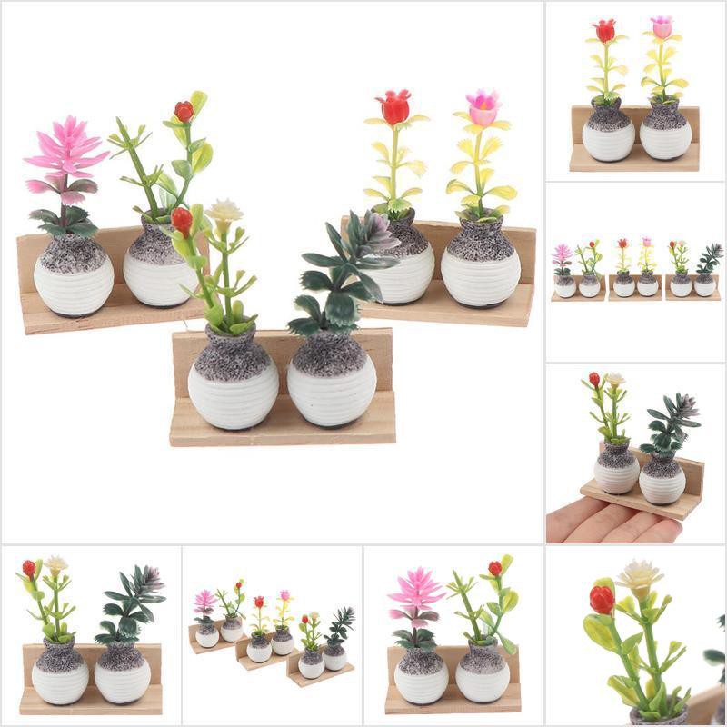 [HoMSI] 1:12 Dollhouse Miniature Wall Hanging Vase Plant Plant Pot Wall Hanging Decor SUU