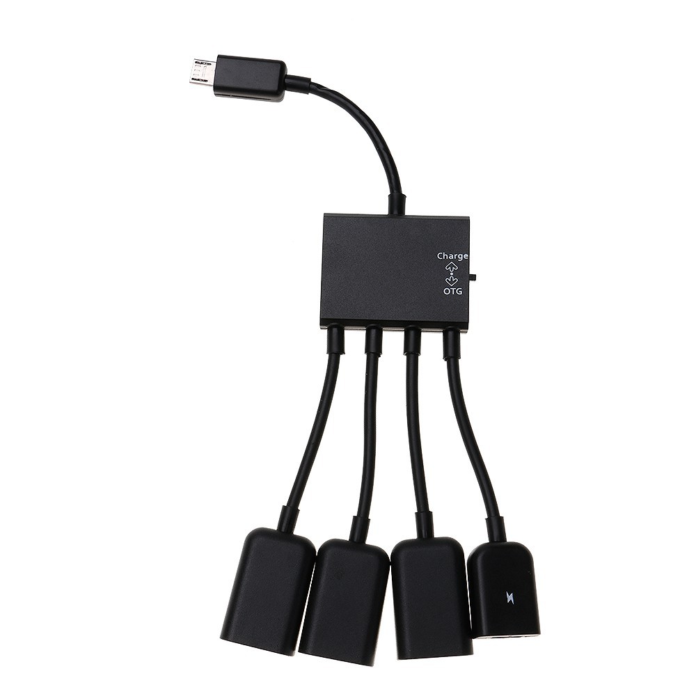 Adapter Chuyển Đổi Micro Usb Sang 3 Cổng Usb 2.0 Màu Đen