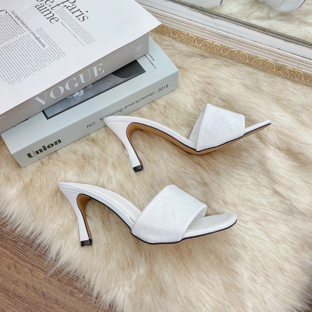 [Mã 33FASHIONSALE giảm 12% đơn 99K] Giày cao gót phối bảng da cực xinh cao 7F