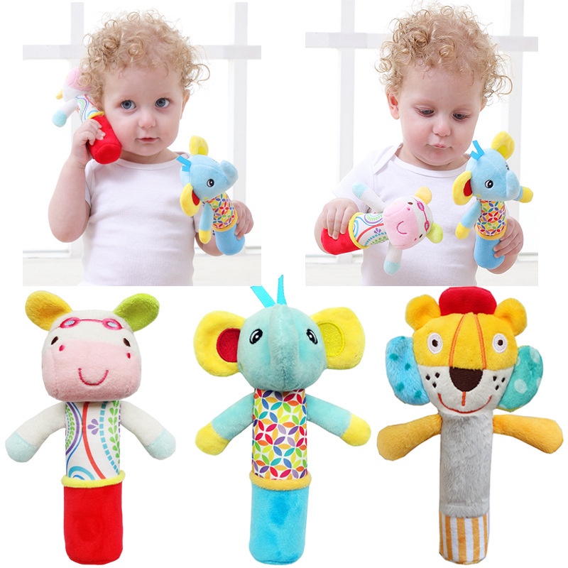 Đồ Chơi Nhồi Bông Hình Hoạt Hình Dành Cho Bé 0-6 Tuổi