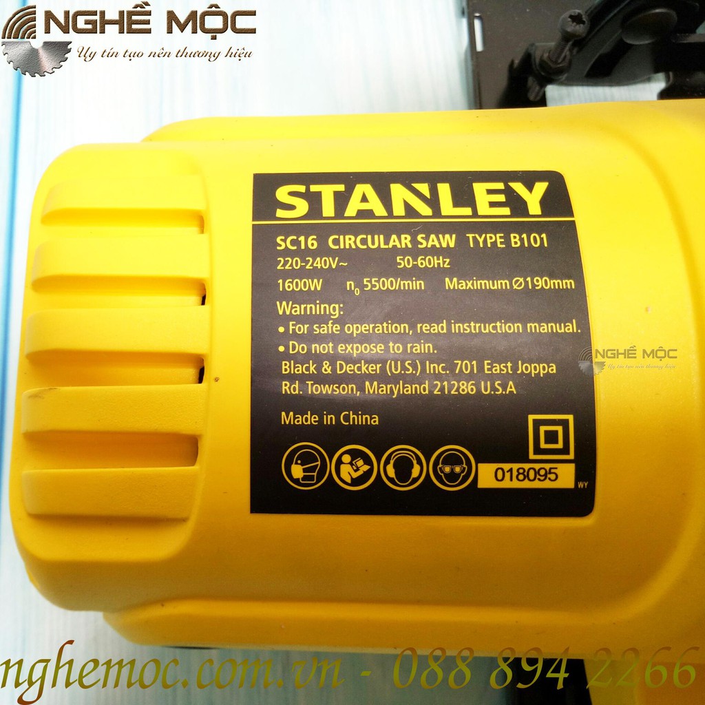 Máy cưa đĩa Stanley SC16 1600W Nghề Mộc