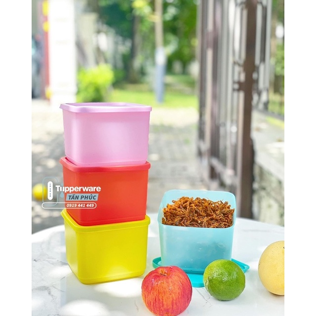 Tupperware - Bộ 4 hộp bảo quản thực phẩm Medium Summer Fresh (đủ 4 màu như hình)