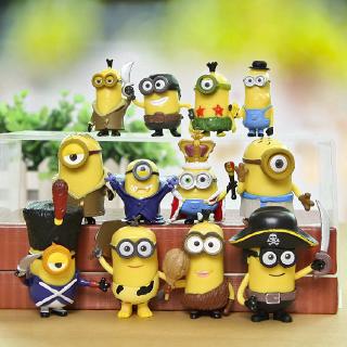 #ReadyStock# 12Pcs/set Minions pirate Doll Gift For Kid Toys
