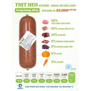 Thịt tươi raw dog cấp đông cho chó