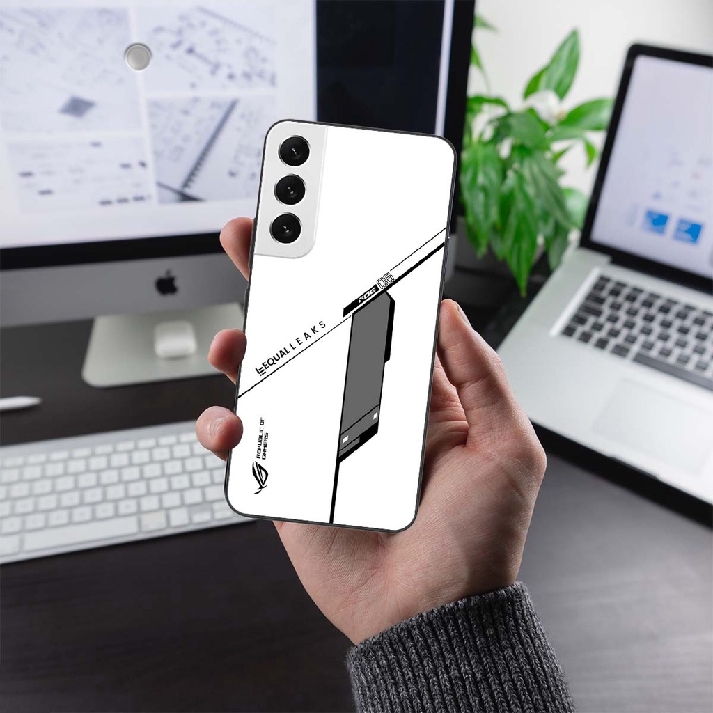 Ốp lưng điện thoại Samsung S22, S22 Plus - Republic of Gamers, chất liệu kính cường lực
