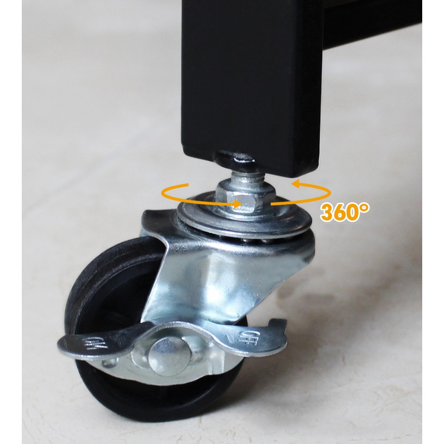 [Chịu lực 100KG] Kệ để đồ đa năng- Giá để đồ nhà bếp 4 tầng có bánh xe, có thể gấp gọn inox sơn tĩnh điện VKIT DN07