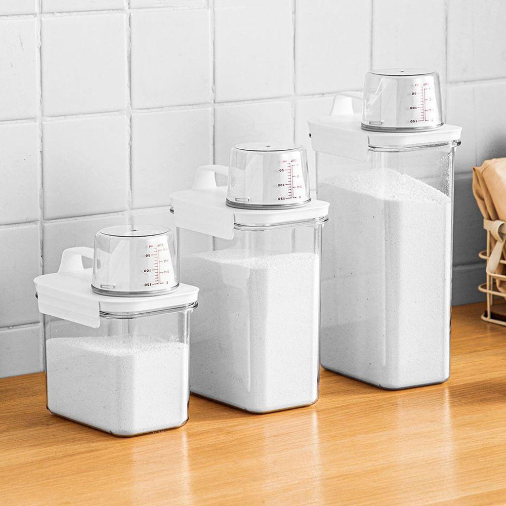 Hộp Đựng Bột Giặt Có Nắp Và Tay Cầm Tiện Dụng