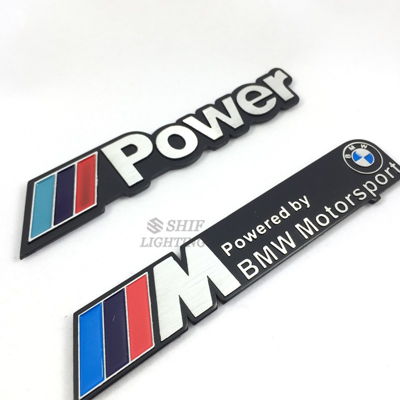 Miếng dán logo xe BMW bằng kim loại