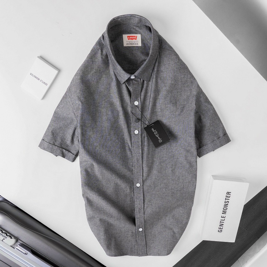 Áo Sơ Mi Nam Ngắn Tay Cao Cấp LV Dáng Slimfit, Vải Trơn,Mềm Mịn,Không Nhăn, Thấm Hút Hàng VNXK | BigBuy360 - bigbuy360.vn