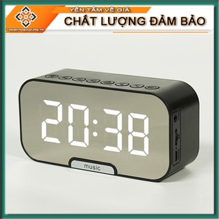 Loa blutooth G10 ☘ loa blutooth G10 đa năng, đồng hồ báo thức, mặt gương hiển thị led, đài FM ☘