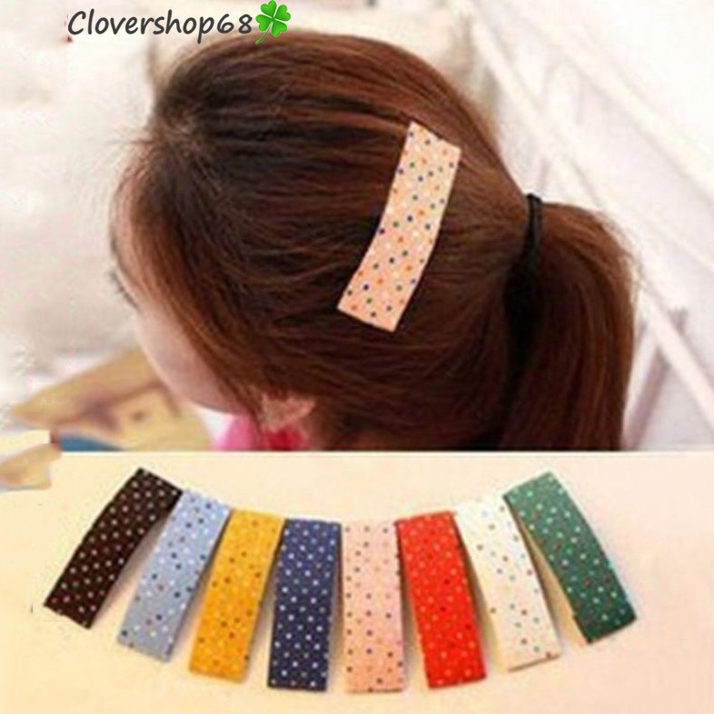 Kẹp tóc hình chữ nhật nhiều mầu   Clovershop68