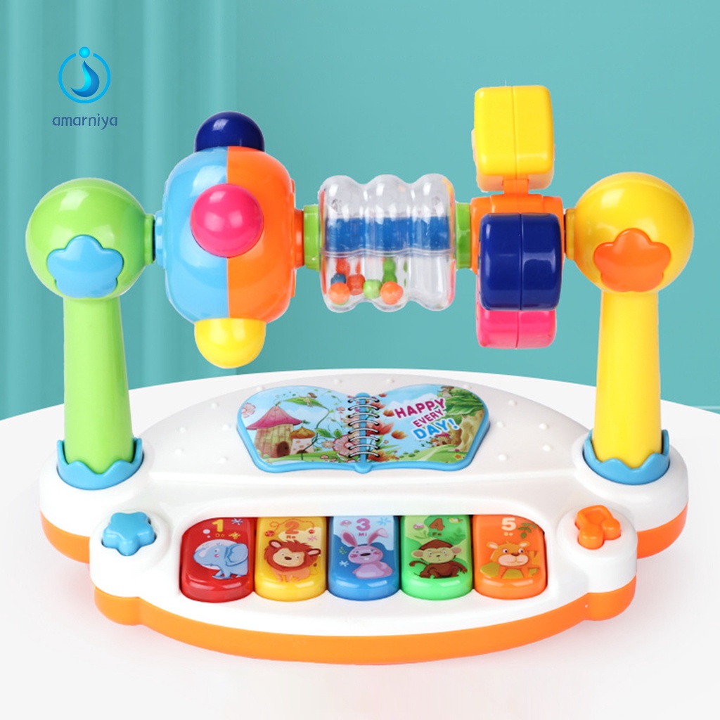 Đồ Chơi Đàn Piano Xoay Có Nhạc Và Đèn Vui Nhộn Cho Bé