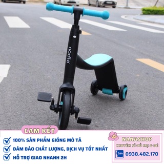 [Sỉ/Lẻ] Siêu xe Nadle màu xanh 3 trong 1 vừa làm xe đạp, xe chòi chân, xe scooter Joovy TF3 cho bé từ 2 tuổi trở lên