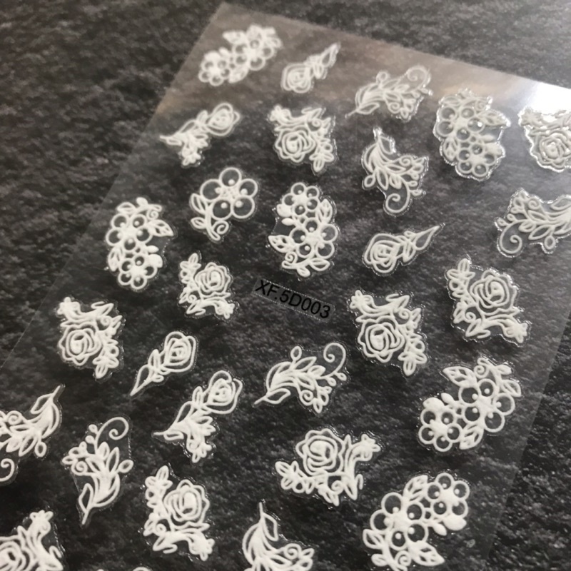 Sticker dán móng hoa lá 5d-hình dán nail
