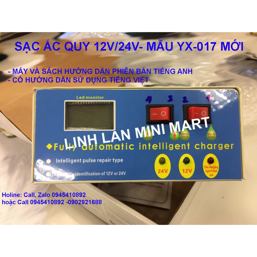 Sạc ắc quy 12V-24V 4Ah-300Ah