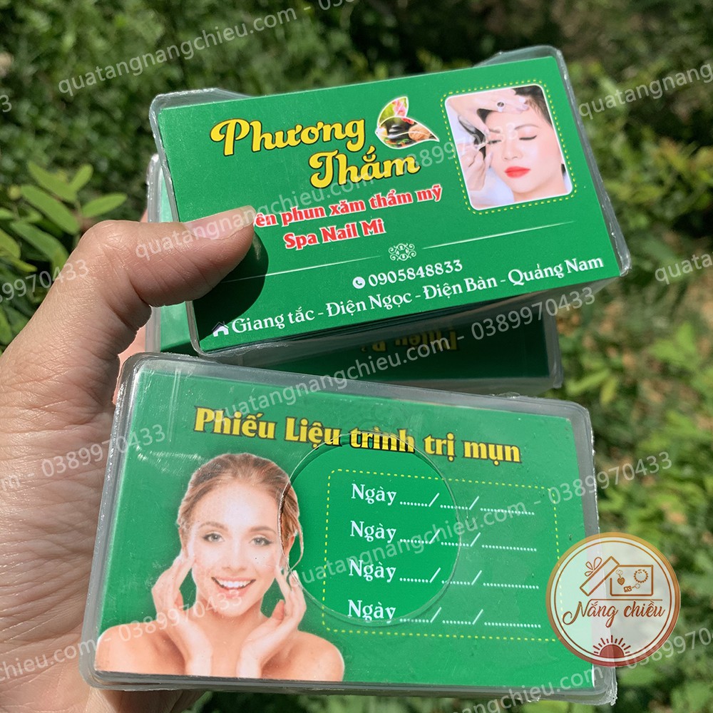 Thẻ card visit cho tiệm nail, phun xăm thẩm mỹ, thẩm mỹ viện , in theo yêu cầu, mẫu mã đa dạng cho khách chọn lựa