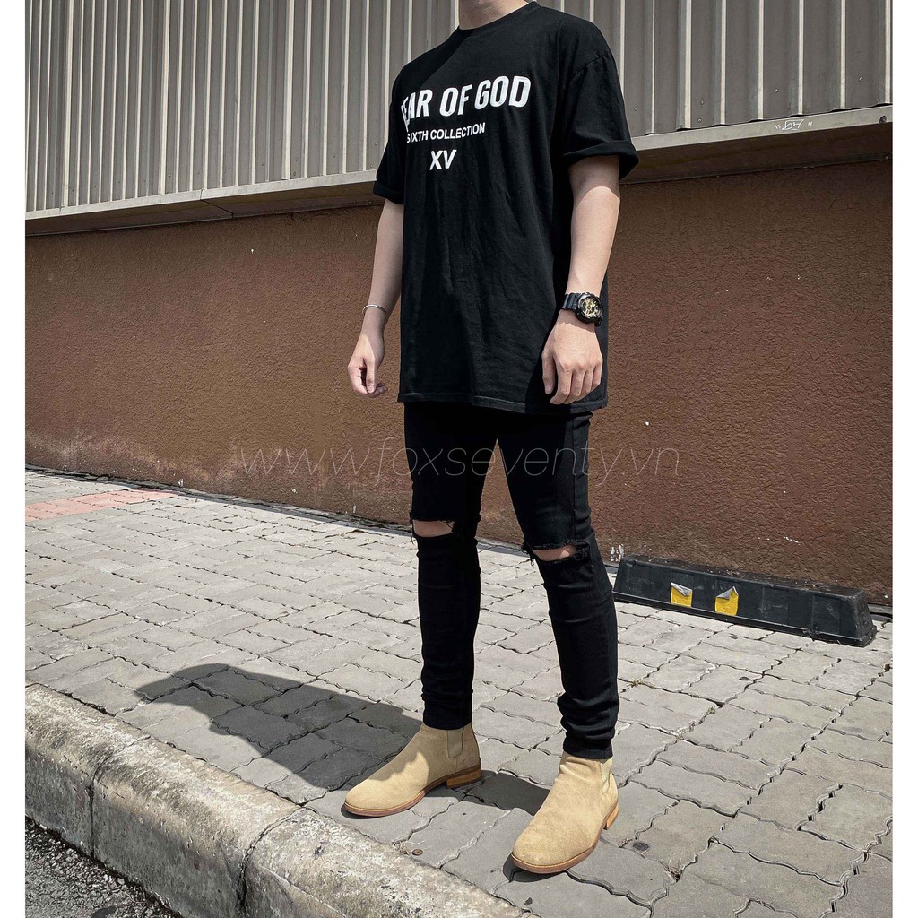 Quần Jean Đen Rách Gối Cao Cấp, Màu Đen, Chất Jean Co Dãn, Dễ Phối Đồ Dành Cho Nam, Cam Kết Đổi Trả Nếu Không Hài Lòng | BigBuy360 - bigbuy360.vn