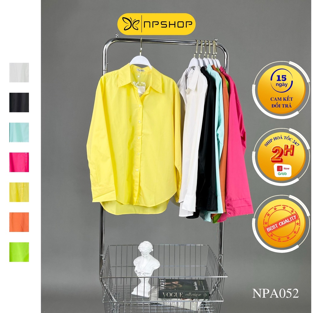 Áo sơ mi nữ tay dài oversize nhiều màu NPA052