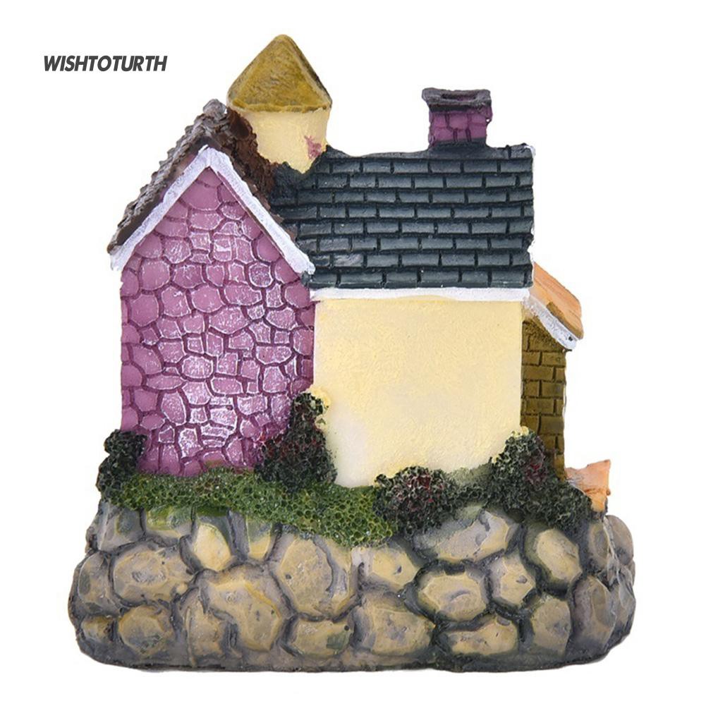 ☼Đồ trang trí Ngôi Nhà Mini Bằng Nhựa Resin Trang Trí Tiểu Cảnh
