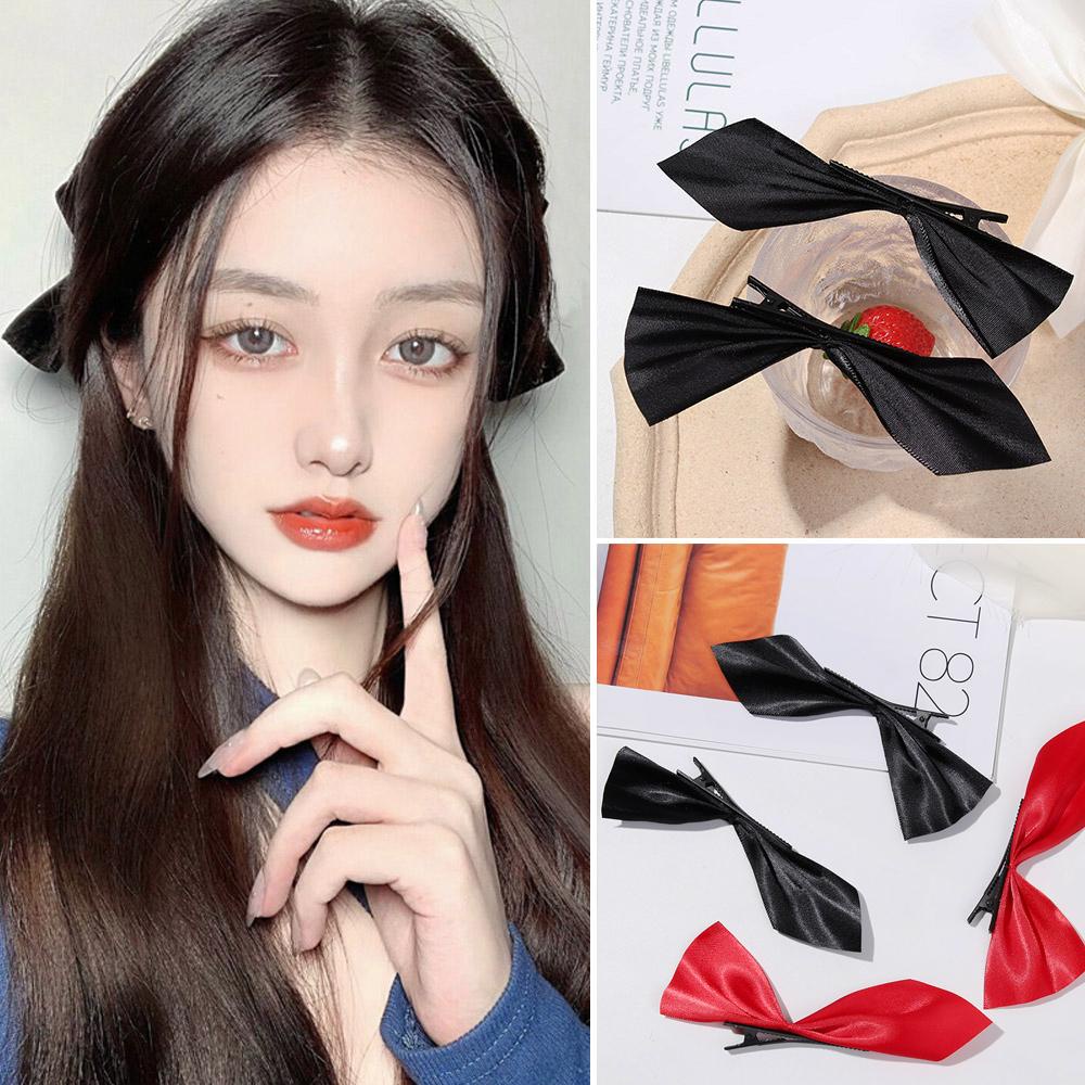 2 Kẹp Tóc Nơ Ruy Băng Thời Trang