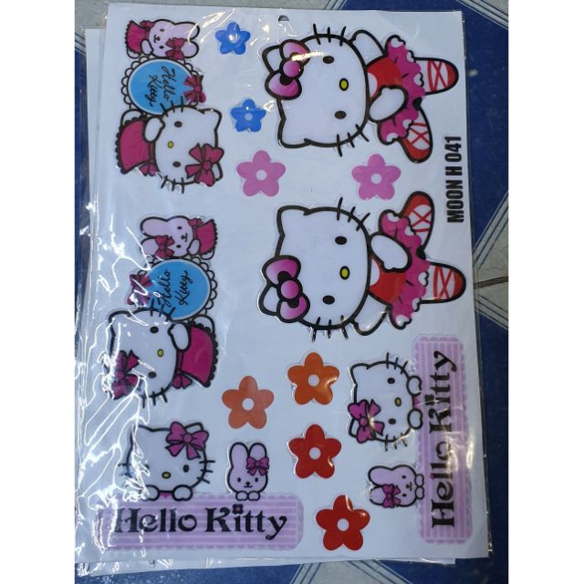 tem dán xe máy nổi hello kitty kiểu 041 #scb