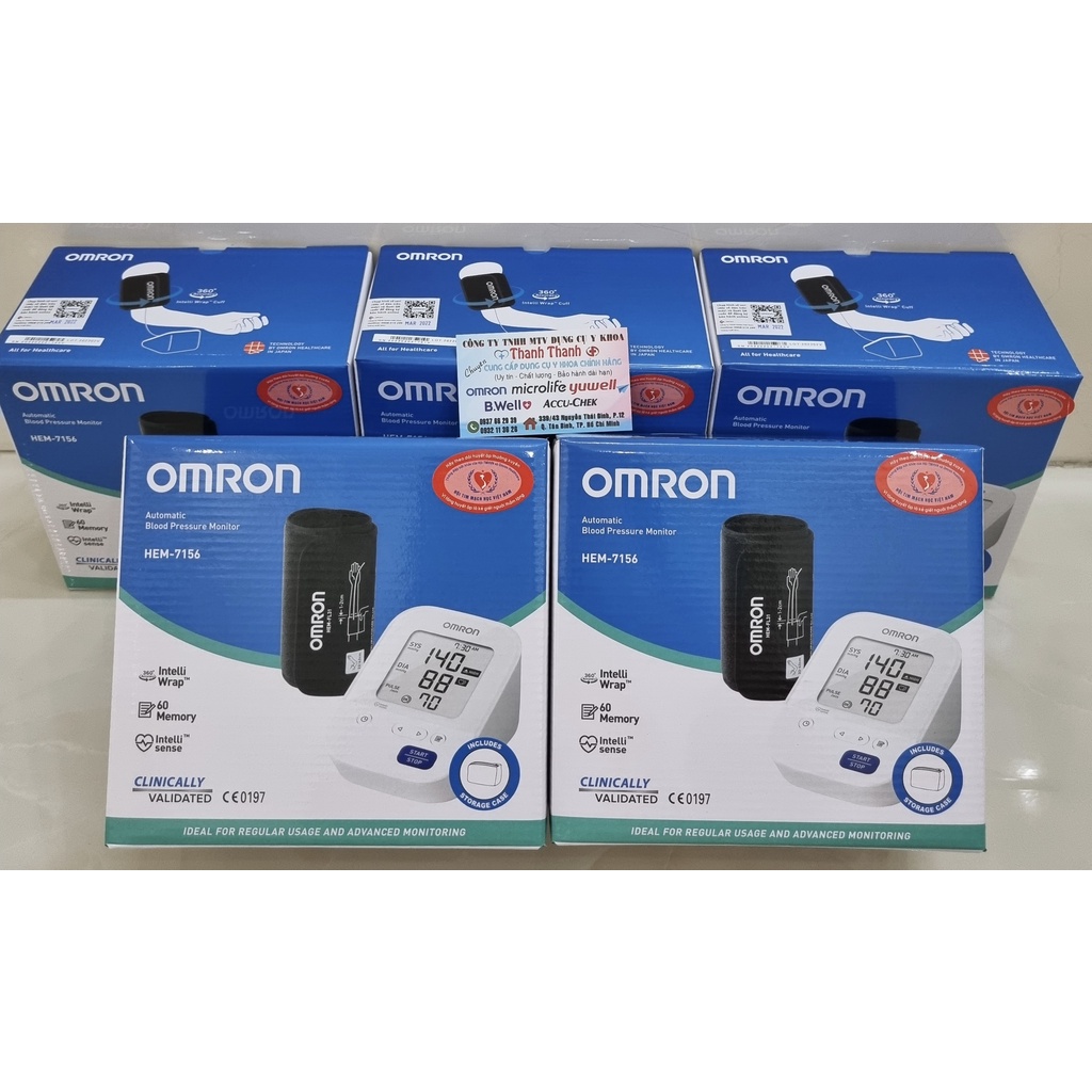 Máy đo huyết áp bắp tay Omron HEM 7156 - Bảo hành 5 năm