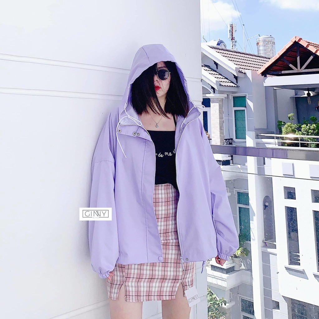 (Mẫu mới) (Mẫu mới) Áo Khoác Kaki Nữ ❤️ Áo khoác kaki style Korea ULZZANG 3 màu XANH RÊU | BE | TÍM SIÊU HOT ❤️