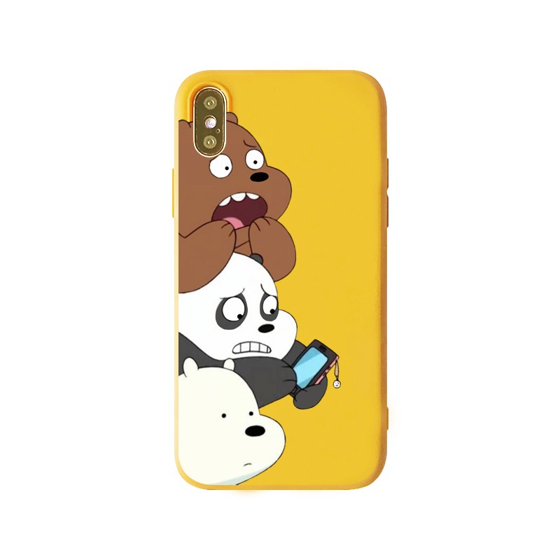 Ốp điện thoại silicon nhám dẻo hình gấu cho IPhone 6 6s 7 8 6Plus 6sPlus 7Plus 8Plus X | BigBuy360 - bigbuy360.vn