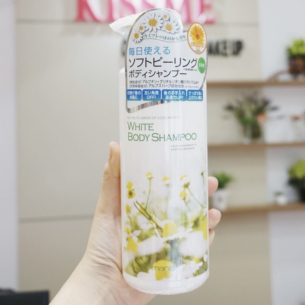 Sữa tắm trắng da Manis White Body Shampoo 450ml Nhật Bản. tắm trắng toàn thân, mang lại làn da mịn màng trắng sáng