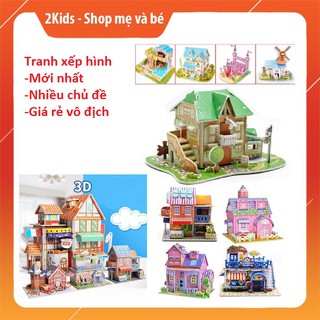 Đồ chơi ghép hình 3d nhiều chủ đề ngôi nhà , con vật