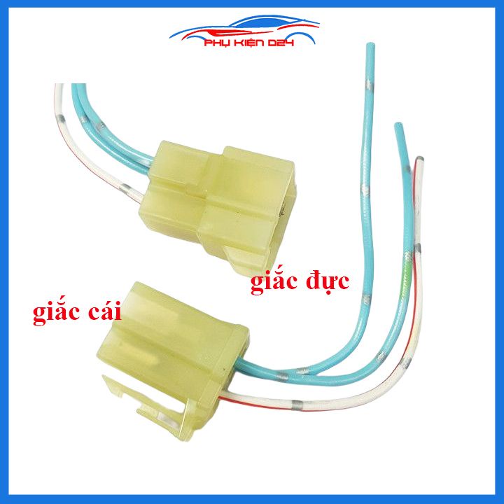Jack đực cái ô tô 2 chân, 3 chân, 4 chân, 6 chân giắc nối nhanh có sẵn dây