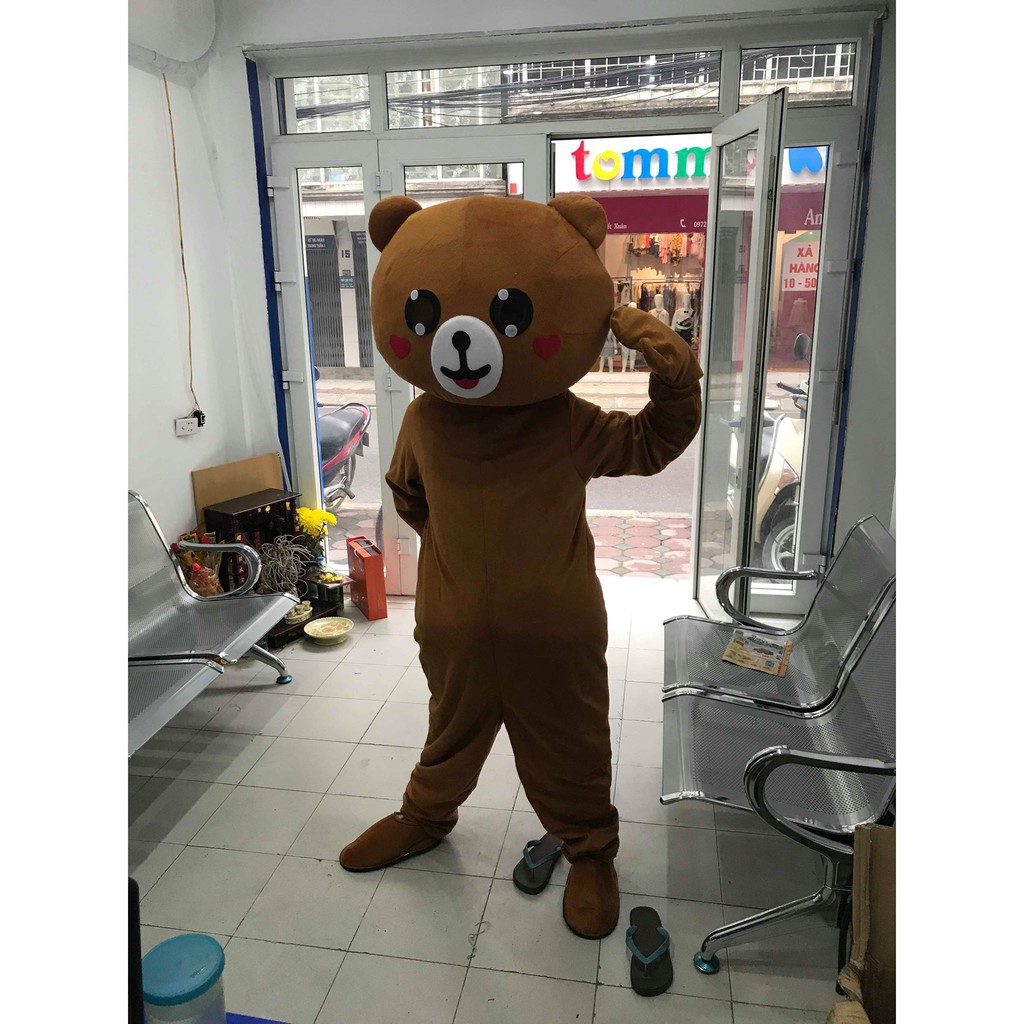 Trang Phục Mascot Gấu Nâu Brown và Thỏ Cony