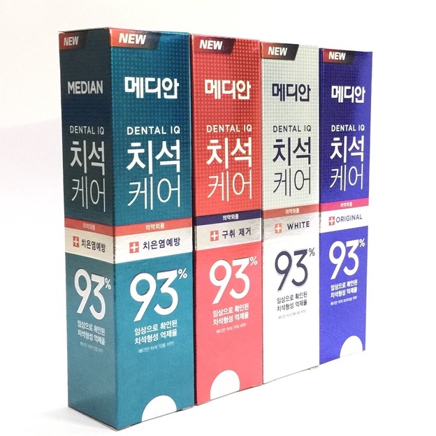 Kem đánh răng Hàn Quốc trắng răng MEDIAN DENTAL IQ 93% 120g sáng bóng - HAHA Store