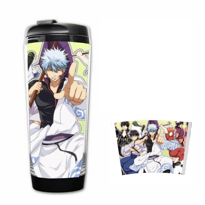 Bình nước GINTAMA anime chibi in hình cốc đựng