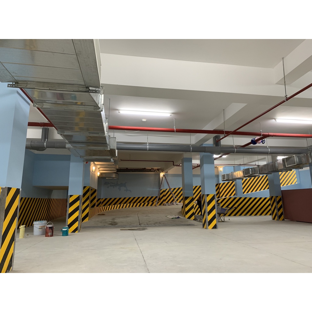 Cadin  - Sơn giao thông kẻ vạch Phản Quang - Kẻ line tầng hầm, bãi đậu xe - màu Trắng, Đỏ, Vàng, Đen