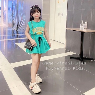 Sét bộ cotton quần váy cho bé hot nhất mới nhất hè 2021