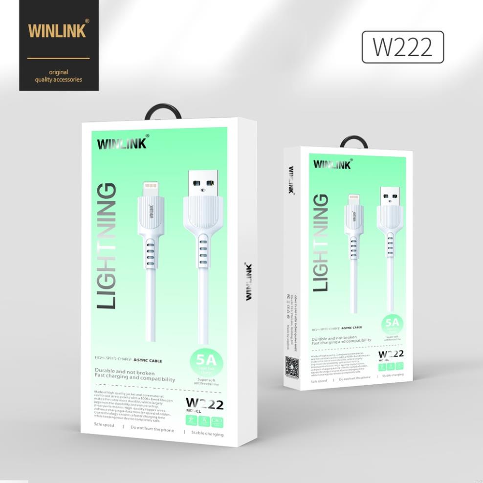 Dây cáp sạc nhanh WL 222 hàng chính hãng WINLINK cổng Lighting - Type C - Micro