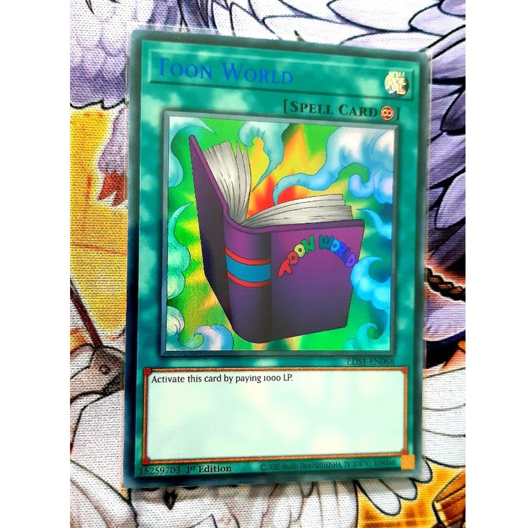 THẺ BÀI YUGIOH SPELL -Toon World (màu giao ngẫu nhiên ) - LDS1-EN068 - Ultra Rare 1st Edition