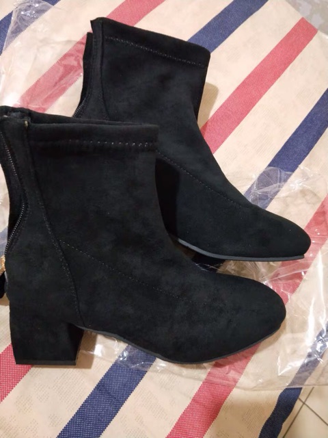 Boots combat/Boots cổ ngắn/Tất nữ, cao gót, chất thoáng mát, gót thô, dễ kết hợp, phù hợp cho mùa đông, mẫu mới nhất | BigBuy360 - bigbuy360.vn
