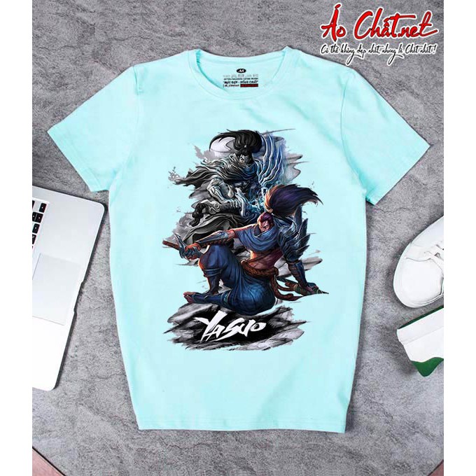 (VIDEO + ẢNH THẬT)Áo Thun YASUO, Áo Thun Liên Minh Huyền Thoại YASUO Cơ Bản Cao Cấp - LOL T-SHIRT